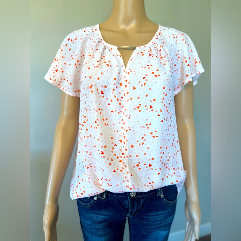 Apt. 9 Sz M “heart” Blouse